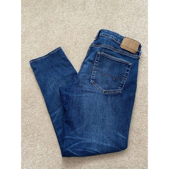 Men's American Eagle Dark Wash Jeans Denim Slim Men's 36 x 30 EUC - Picture 1 of 11